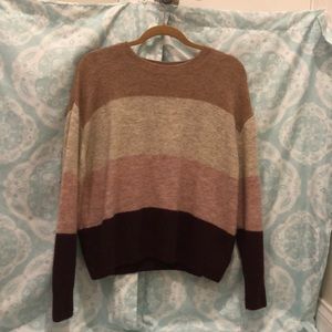 Very cute, cozy, multi colored sweater!